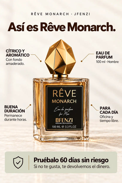 Características de Rêve Monarch y prueba de 60 días sin riesgo.