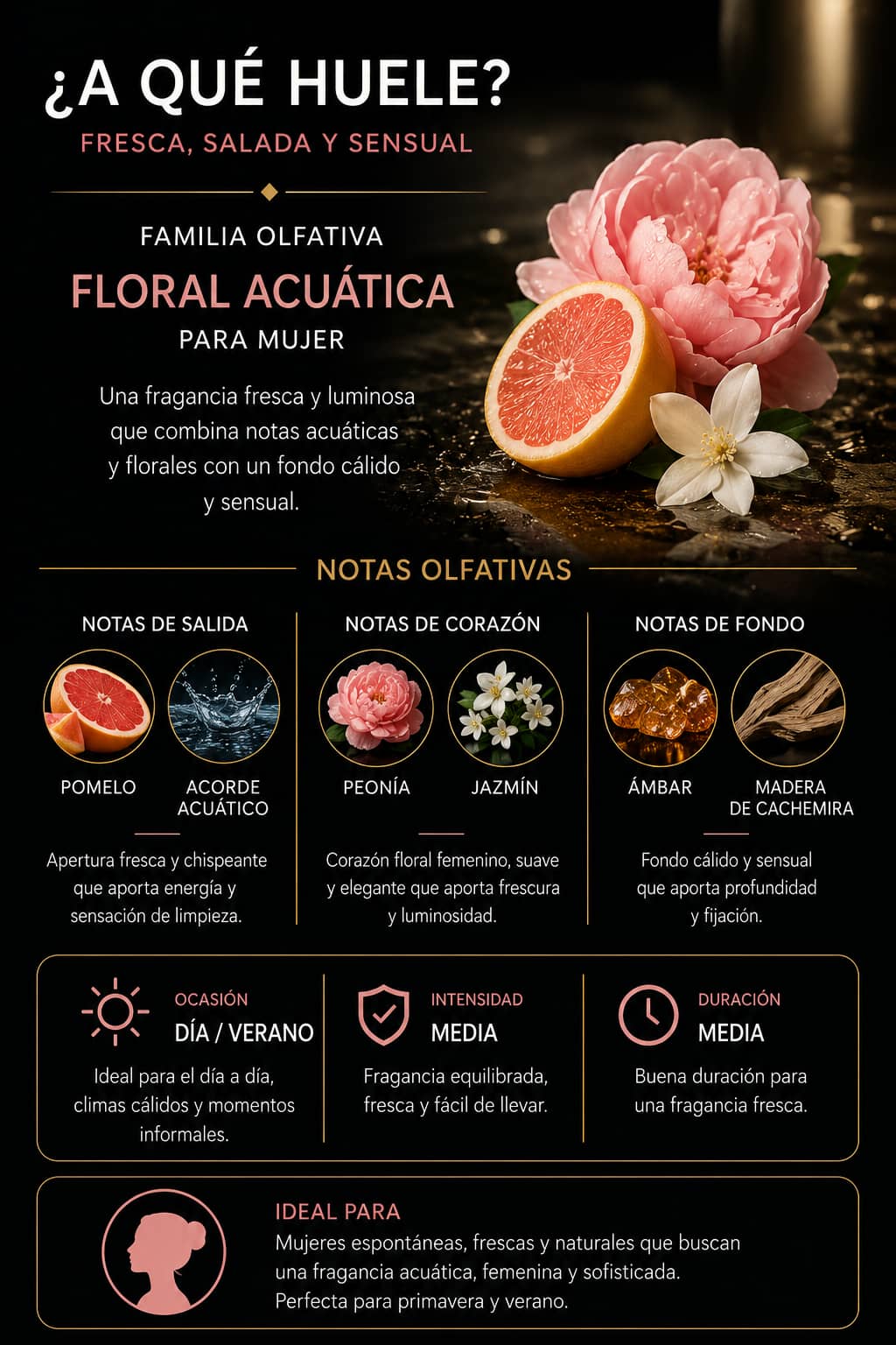 Inspirado en Olympea Aqua para mujer
